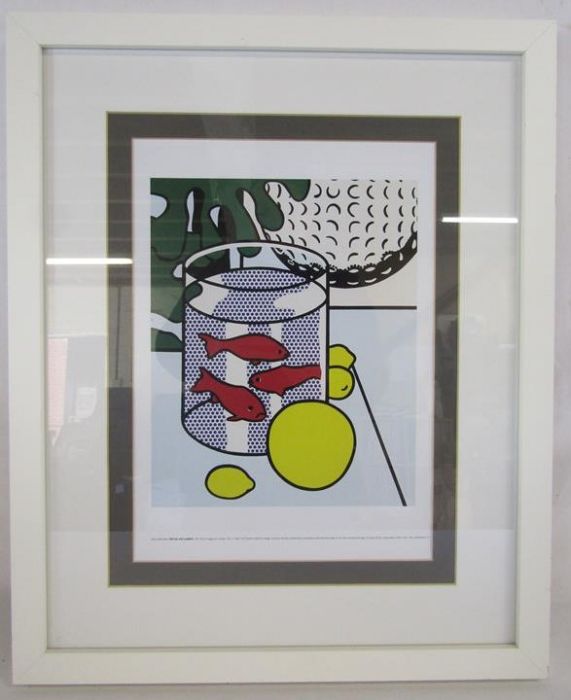 Roy Lichtenstein print entitled 'Still Life with Goldfish' approx. 54cm x 44.5cm - Image 2 of 4