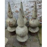 4 cast iron roof finials