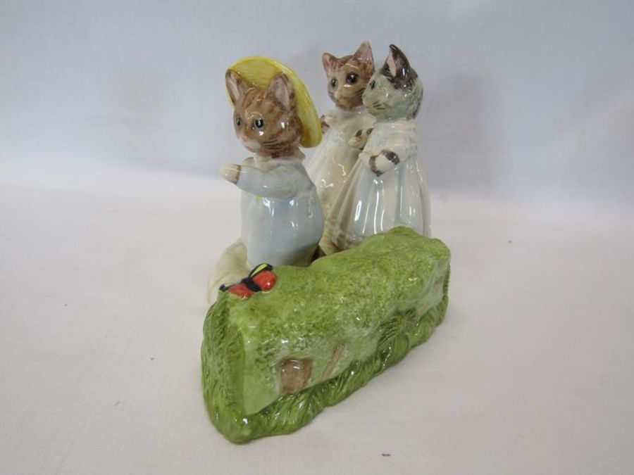 3 Beswick Beatrix Potter tableaus: Mittens Tom Kitten & Moppet (Annual Collectors piece), Hiding - Image 13 of 16