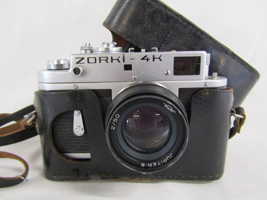 Collection of cameras, Kennilworth II, Pentax ME Super, Halina Paulette, Perlux Prontor-s, Zorki - Image 13 of 15