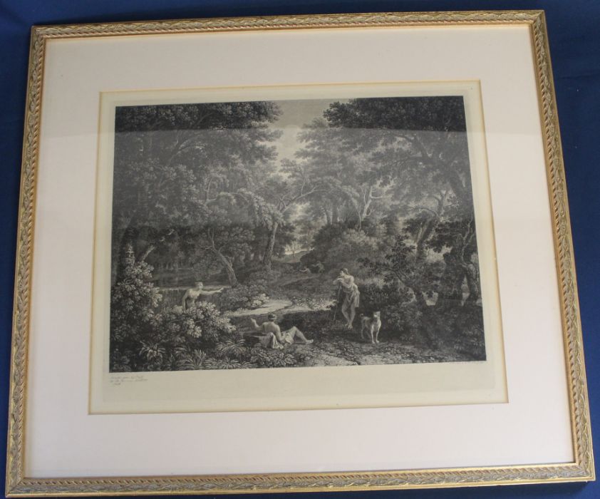 Gilt framed print "From the plate by the British Museum 1904"  depicting classical scene after - Image 2 of 2