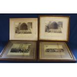 Four large black & white photographs (3 framed) depicting Police  / Military outside Lincoln Castle,