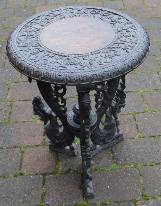 Ornately carved Chinese plant stand