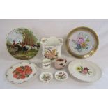 Collection of ceramics includes Royal Albert 'Elizabeth of Glamis' plate, Alfred Meakin, Elizabethan