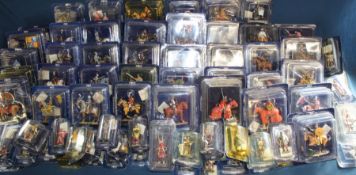 Del Prado Medieval Warriors - approximately 77 in original packs with corresponding magazines