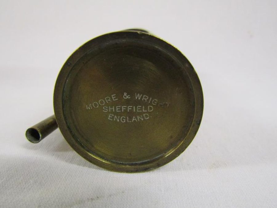 Small E.J Worst Ashland Ohio blow pipe, 2 x Moore and Wright spirit blowpipes, 2 unmarked - Image 6 of 8