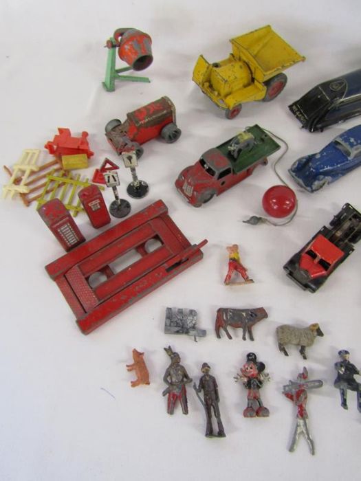 Collection of vintage toys includes figures, animals, cars - Dinky, Chad Valley, etc - Image 3 of 5