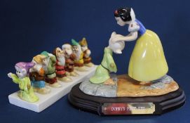 Royal Doulton "Dopey's First Kiss" limited edition 0841 / 2000 with box & certificate & Clover