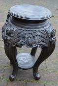 Ebonized Oriental plant stand