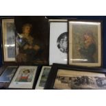 Selection of framed prints & "Bubbles" by J E Millais