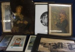 Selection of framed prints & "Bubbles" by J E Millais