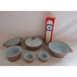 Various vintage Denby Langley Lucerne cookware and France 98 Brut champagne