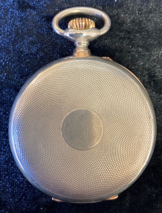 Patek Philippe pocket watch in a Swiss case (stamped 900) inner silver case engraved with retailer - Image 3 of 7