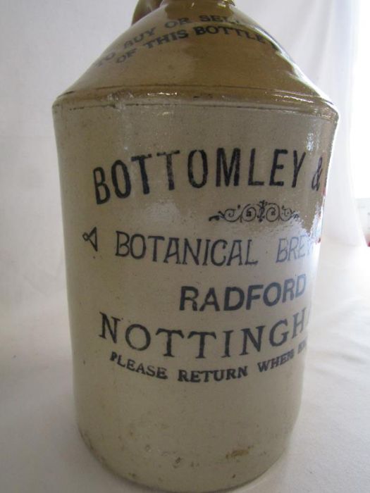 Bottomley and Hey 'Botanical Brewers' Radford Nottingham stoneware flagon and a larger George Skey - Image 5 of 6