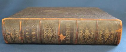 19th century leather bound "The Pilgrim's Progress" by John Bunyan