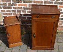 Small Victorian pot cupboard & a record cabinet