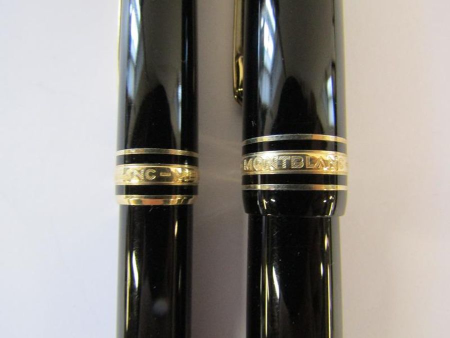 Mont Blanc meistertuck fountain and ball point pens - Image 4 of 8