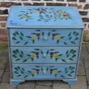 Small modern painted chest of drawers L 61cm D 41cm Ht 62cm