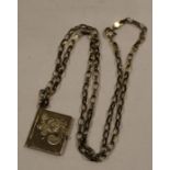 9kt gold necklace & book pendant 10.64g