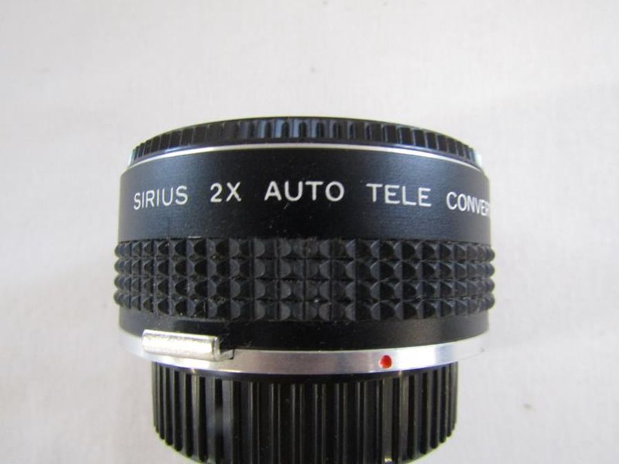 Canon AT-1 camera, Olympus CM10 camera, Sirius tele-converter lens and Haminex flash, - Image 7 of 9