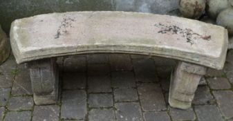 Concrete garden bench