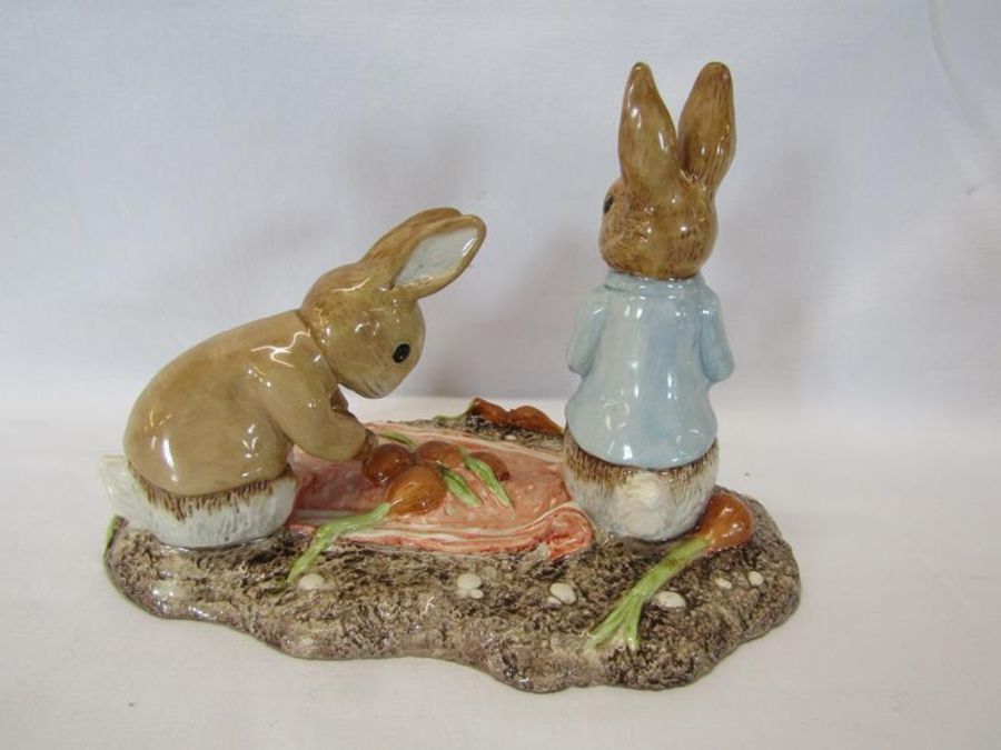 3 Beswick Beatrix Potter tableaus: Mittens Tom Kitten & Moppet (Annual Collectors piece), Hiding - Image 9 of 16