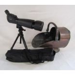 Luyi spotting scope 25-115x80 with stand and copper coal scuttle