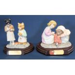 2 Beswick Beatrix Potter tableaus - Ginger & Pickles 1923 / 2750 & Mrs Tiggy-winkle & Lucie 389 /