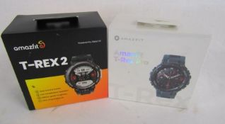 Amazfit T-Rex 2 and T-Rex pro watches - both still sealed in box