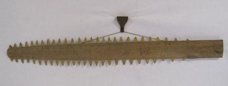 Sawfish Rostrum/bill approx. 69.5cm long with CITES certificate 630572/01