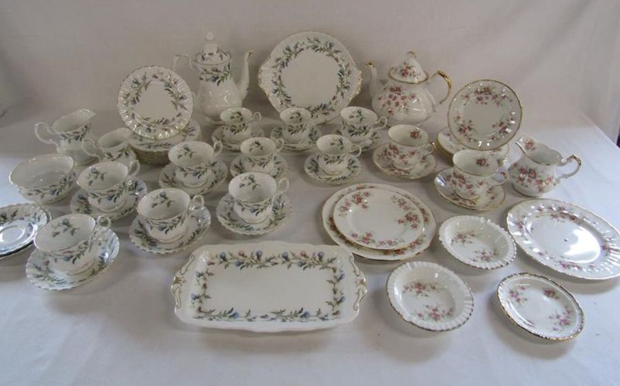 Collection of Royal Albert 'Brigadoon' includes coffee set and cake plate also Duchess 'June