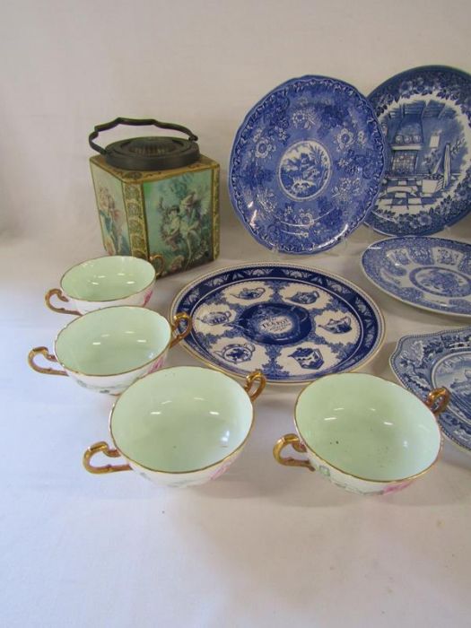 Blue and white plates to include Ringtons, Wedgwood, Spode Filigree plates also blue and white and - Image 2 of 4