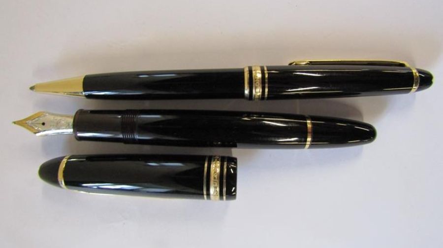 Mont Blanc meistertuck fountain and ball point pens - Image 6 of 8