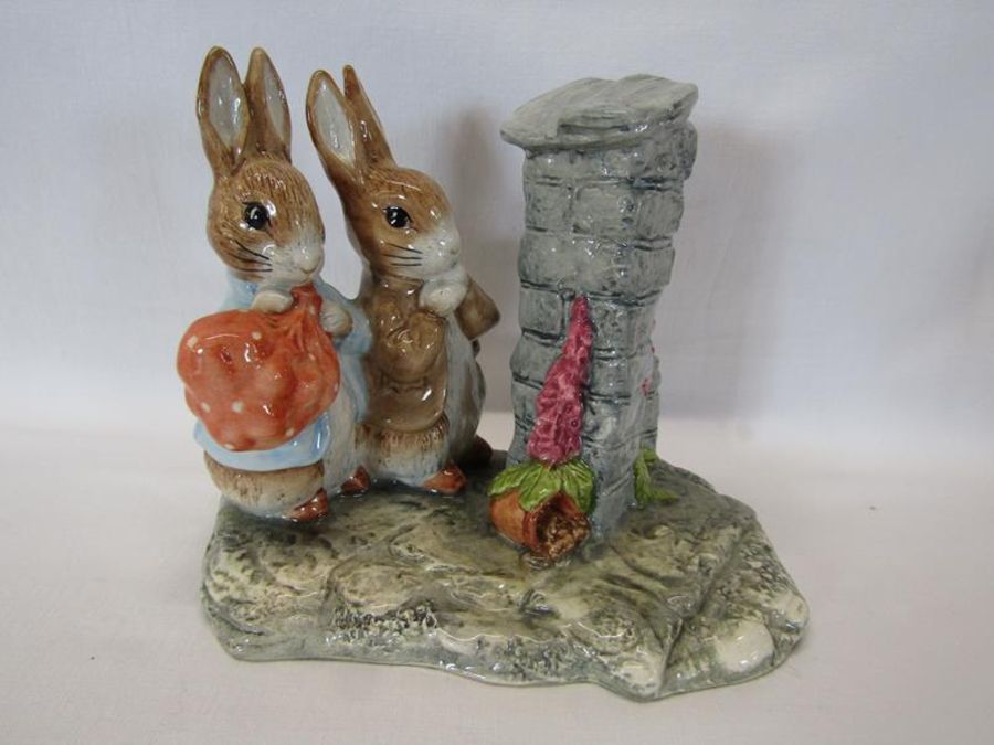 3 Beswick Beatrix Potter tableaus: Mittens Tom Kitten & Moppet (Annual Collectors piece), Hiding - Image 2 of 16