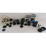 Collection of Tamron lenses, Adaptall, Asahi, Vivitar, etc