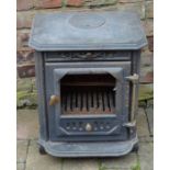 Cast iron solid wood burner (requires glass panel)