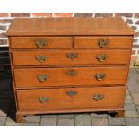 Georgian oak chest of drawers L 102cm D 46cm Ht 87cm