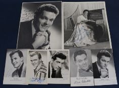 7 signed black and white photographs including Winifred Atwell & Pat Boone
