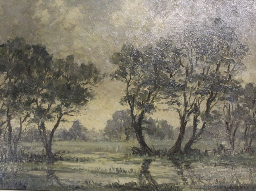 Clive Browne oil on board "After Rain" 46cm x 35.5cm