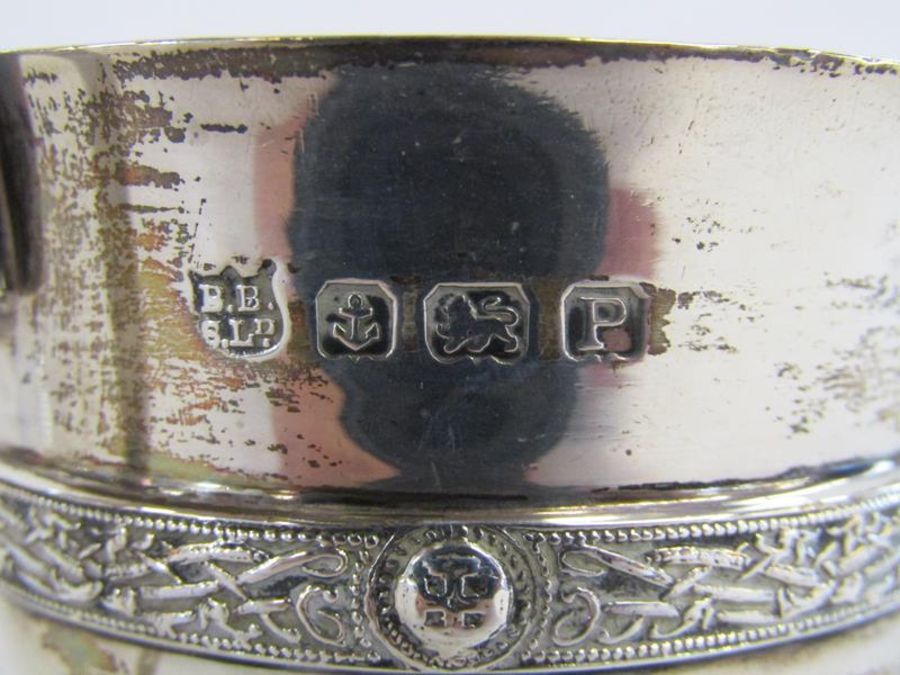 Barker Brothers Ltd silver christening tankard Birmingham 1939, with engraving 'Elizabeth Susan - Image 4 of 4