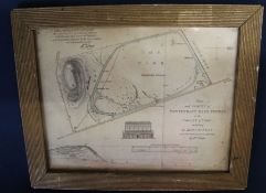 Willliam Kemp "Plan and Survey of Pontefract Race Course in the County of York" - framed & hand