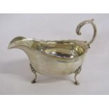 Possibly George Unite Birmingham silver 1907 sauce boat - total weight 5.67ozt