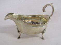 Possibly George Unite Birmingham silver 1907 sauce boat - total weight 5.67ozt