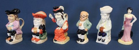 5 Kevin Francis Guild Issue miniature Toby jugs approx. 11cm high & Guild Issue miniature