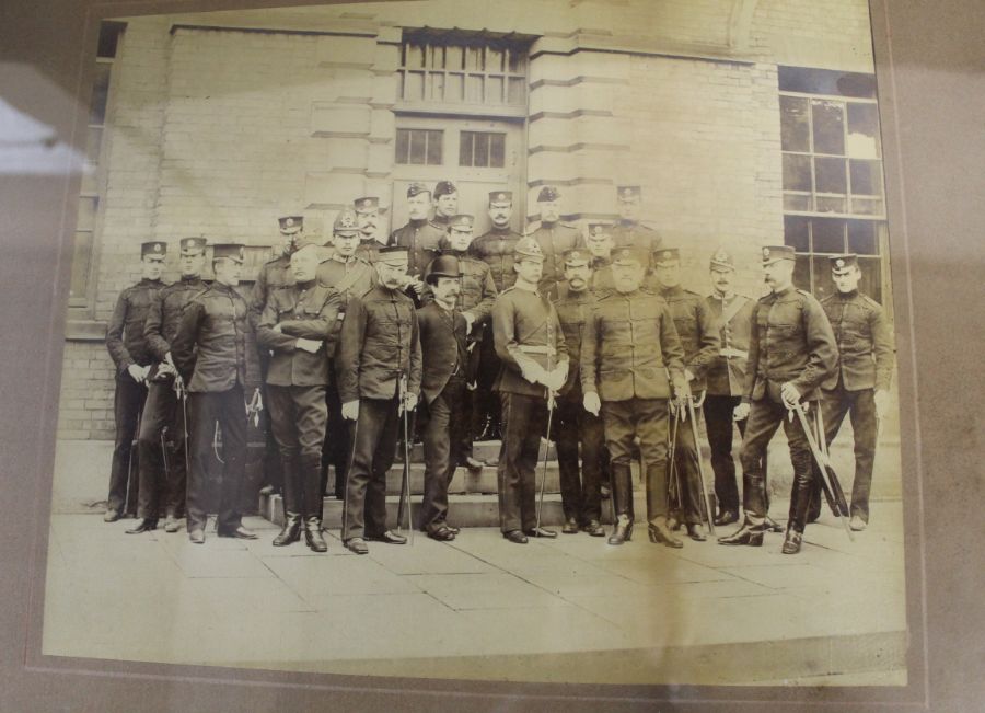 Four large black & white photographs (3 framed) depicting Police  / Military outside Lincoln Castle, - Image 3 of 5