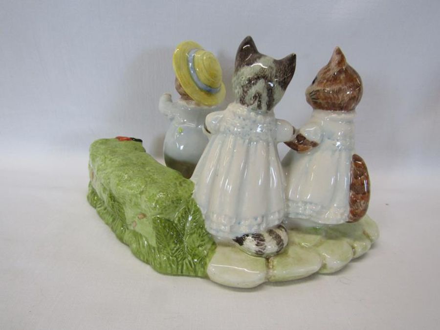 3 Beswick Beatrix Potter tableaus: Mittens Tom Kitten & Moppet (Annual Collectors piece), Hiding - Image 14 of 16