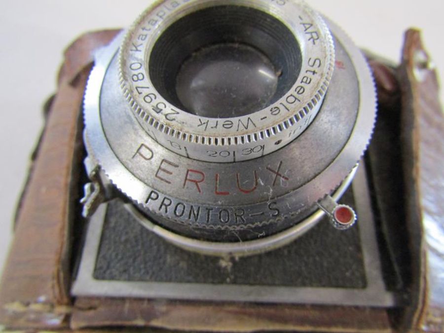 Collection of cameras, Kennilworth II, Pentax ME Super, Halina Paulette, Perlux Prontor-s, Zorki - Image 11 of 15