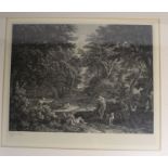 Gilt framed print "From the plate by the British Museum 1904"  depicting classical scene after