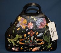 Vivienne Westwood Dolly embroidered black Yasmine handbag - unused, with original shop tag & dust