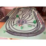 Large quantity of 00 gauge railway track on a custom made table 8ft by 4ft 10in (at a house
